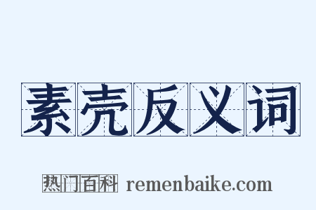 素壳反义词是什么意思的图片